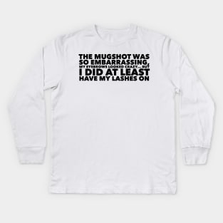 About Tinsley's mugshot Kids Long Sleeve T-Shirt